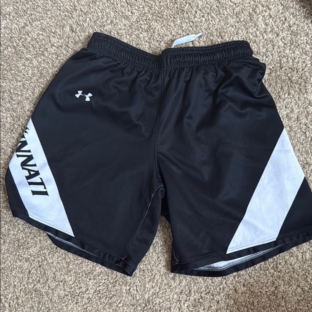 Under Armour Black and White Athletic Shorts